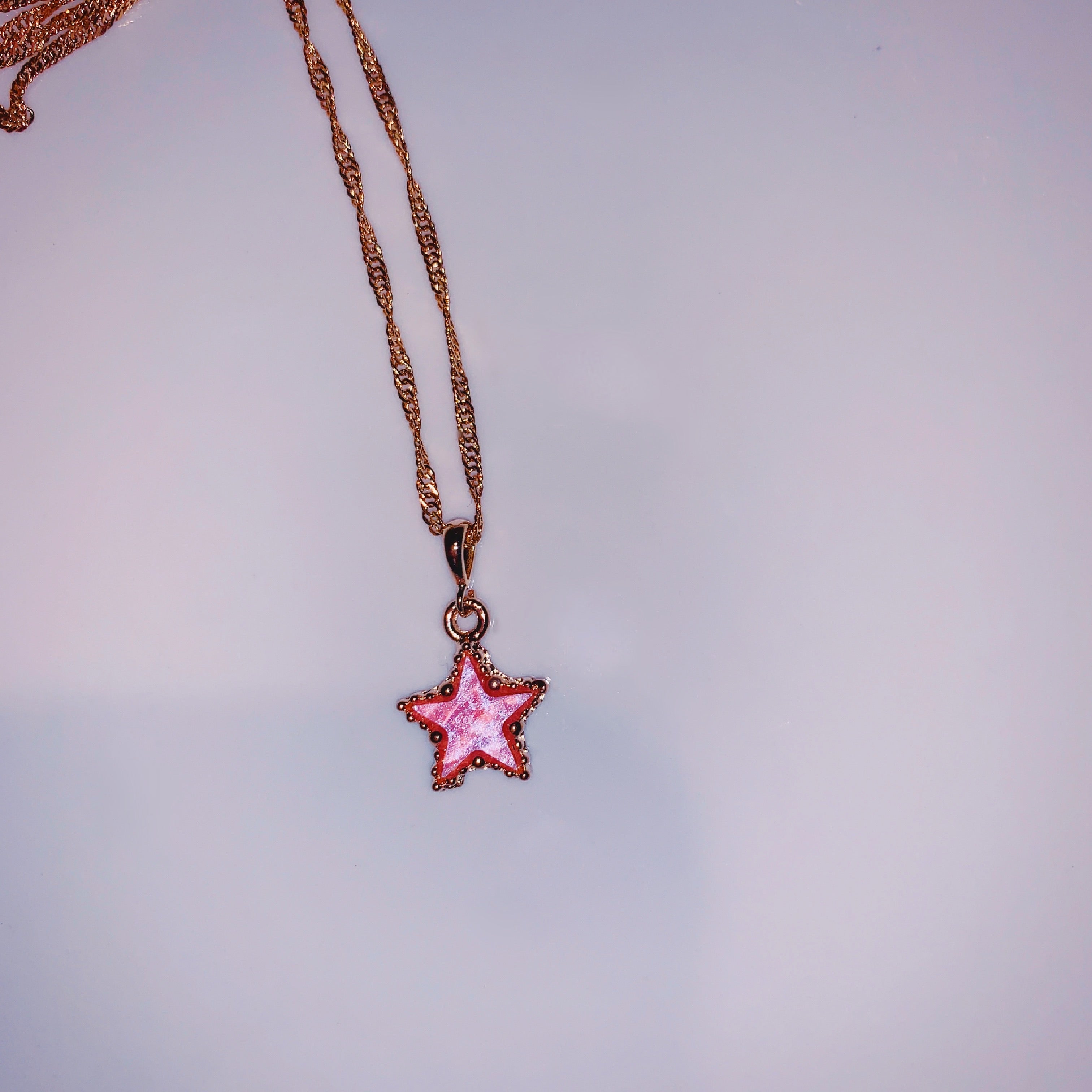 Pink Star Girl Necklace (4546752675906)