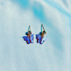 Lavender Fly Stud Earrings (4490801807426)