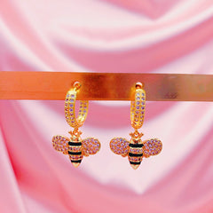 Bee Hive Earrings (4475792588866)