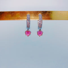 Glass Heart Earrings (4471028514882)