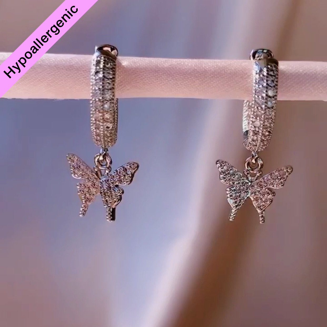 Silver Angelic Earrings (4438115811394)